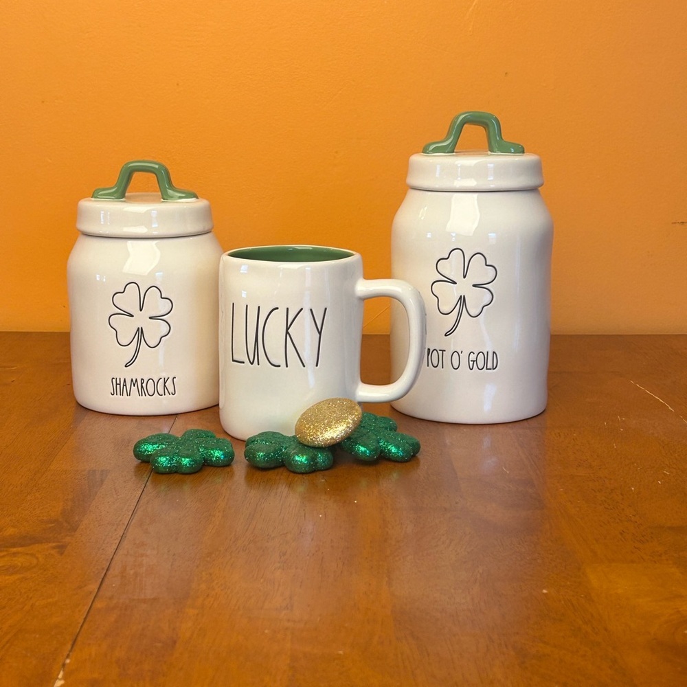 Rae Dunn White Ceramic Mug and Canister Set - Cozy Farmhouse Kitchen